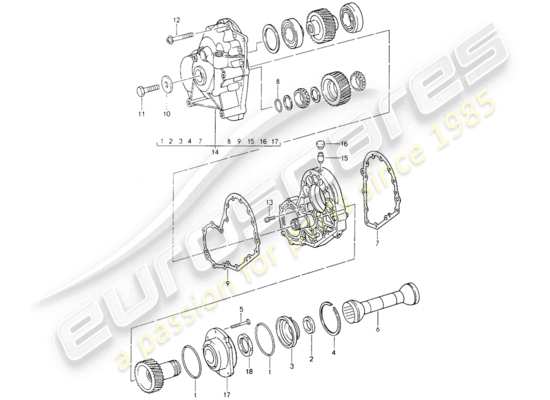 a part diagram from the Porsche 964 parts catalogue