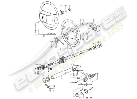 a part diagram from the Porsche 964 (1989) parts catalogue