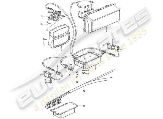 a part diagram from the Porsche 964 (1989) parts catalogue