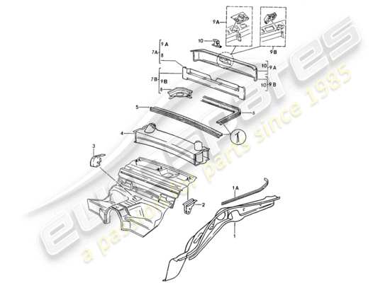 a part diagram from the Porsche 964 (1989) parts catalogue