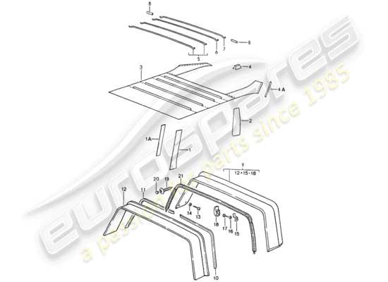 a part diagram from the Porsche 964 parts catalogue