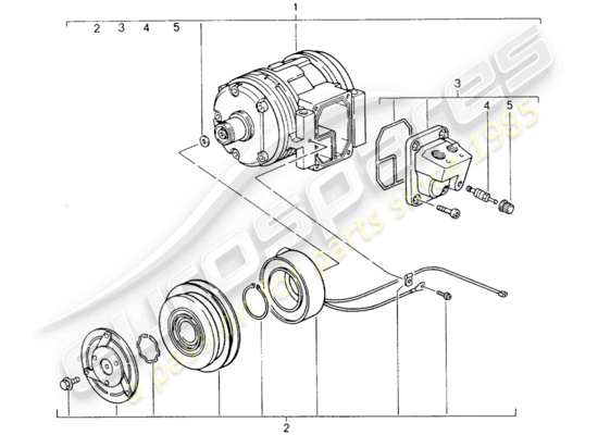 a part diagram from the Porsche 964 parts catalogue