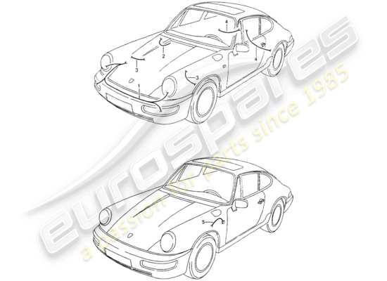 a part diagram from the Porsche 964 parts catalogue