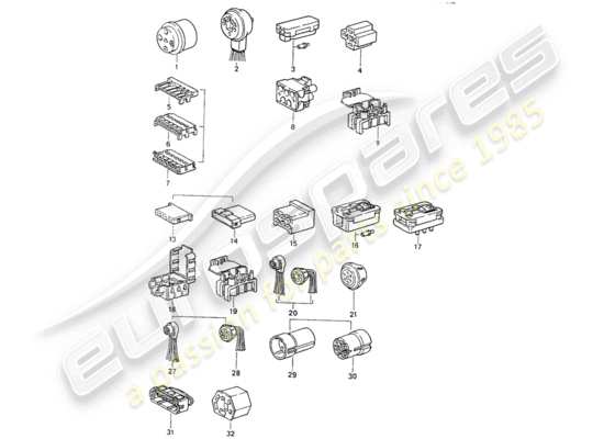 a part diagram from the Porsche 964 parts catalogue