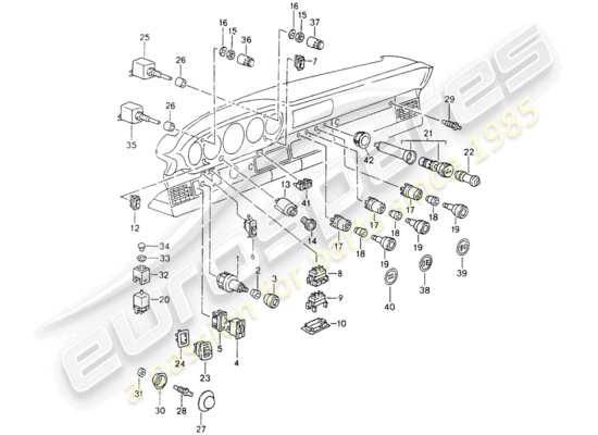 a part diagram from the Porsche 964 (1989) parts catalogue