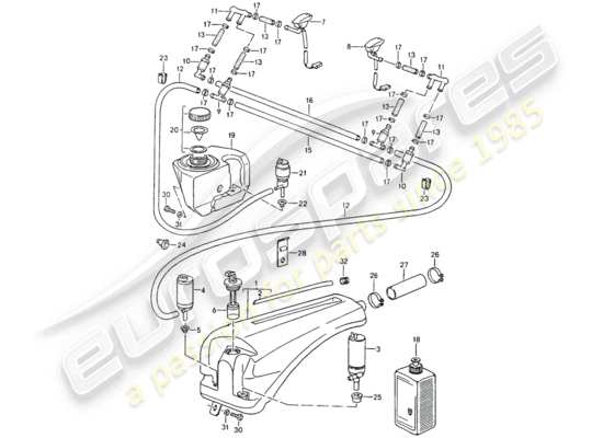 a part diagram from the Porsche 964 parts catalogue