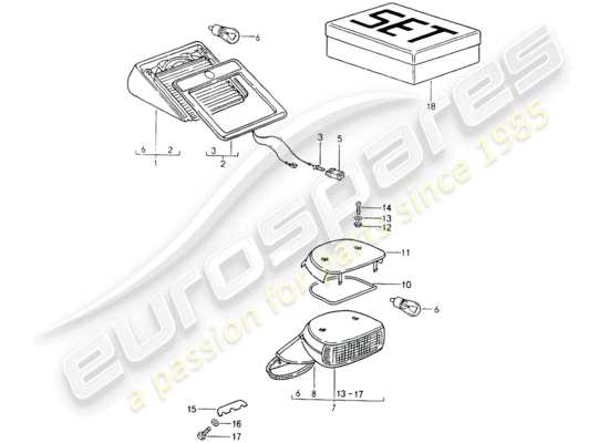 a part diagram from the Porsche 964 parts catalogue