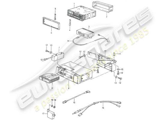 a part diagram from the Porsche 964 (1989) parts catalogue