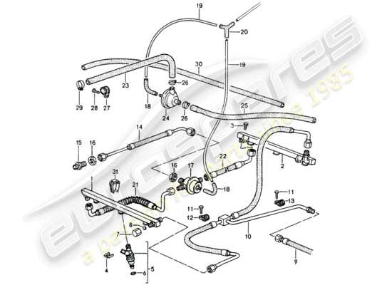 a part diagram from the Porsche 964 (1990) parts catalogue