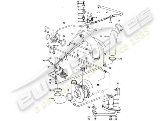 a part diagram from the Porsche 964 parts catalogue