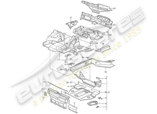 a part diagram from the Porsche 964 (1990) parts catalogue
