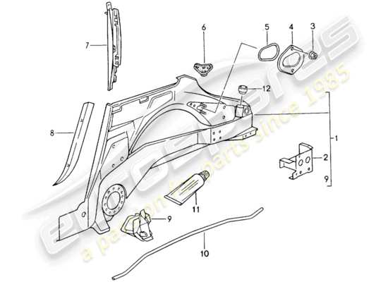 a part diagram from the Porsche 964 parts catalogue