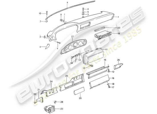 a part diagram from the Porsche 964 parts catalogue