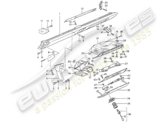 a part diagram from the Porsche 964 parts catalogue