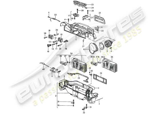 a part diagram from the Porsche 964 parts catalogue