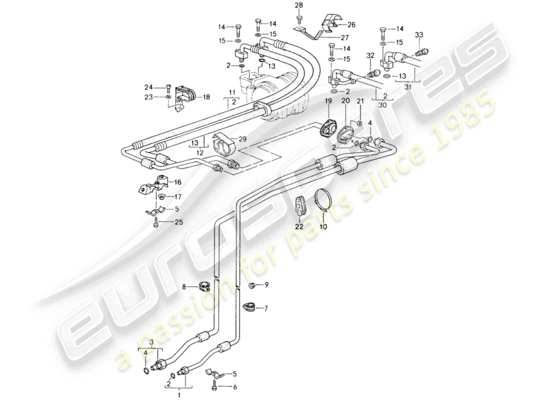 a part diagram from the Porsche 964 parts catalogue