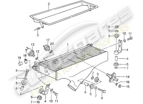 a part diagram from the Porsche 964 (1991) parts catalogue