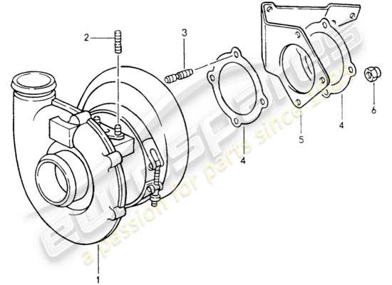 a part diagram from the Porsche 964 parts catalogue