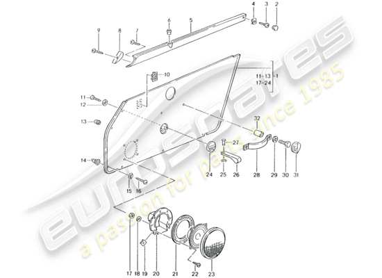 a part diagram from the Porsche 964 parts catalogue