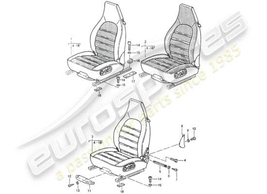 a part diagram from the Porsche 964 parts catalogue