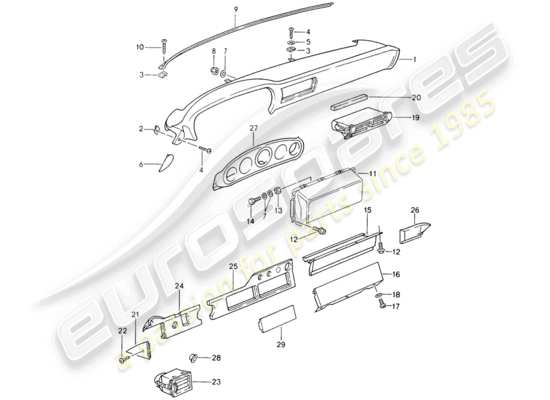 a part diagram from the Porsche 964 (1991) parts catalogue