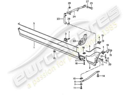 a part diagram from the Porsche 964 parts catalogue