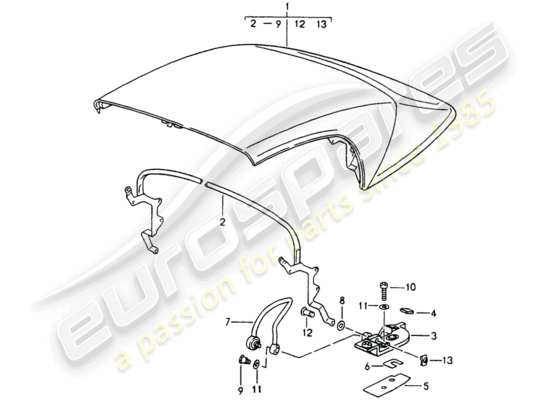 a part diagram from the Porsche 964 parts catalogue