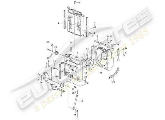 a part diagram from the Porsche 964 (1991) parts catalogue