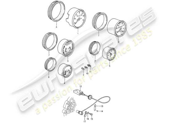 a part diagram from the Porsche 964 (1991) parts catalogue