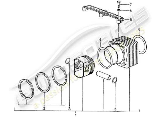 a part diagram from the Porsche 964 parts catalogue