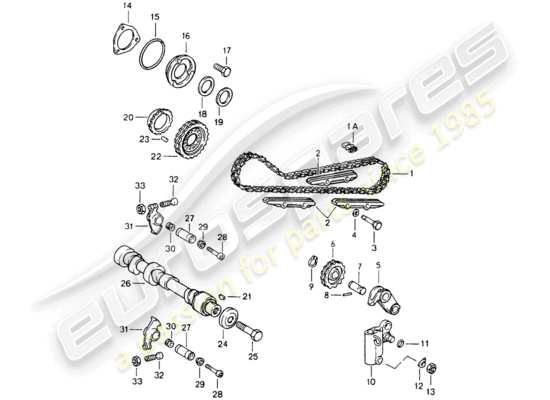 a part diagram from the Porsche 964 (1992) parts catalogue