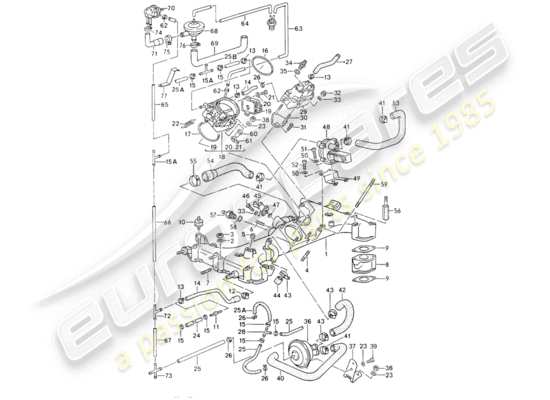 a part diagram from the Porsche 964 parts catalogue