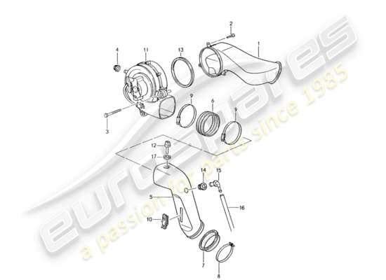 a part diagram from the Porsche 964 parts catalogue