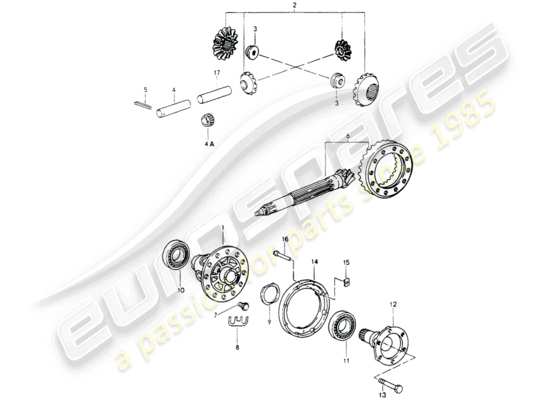 a part diagram from the Porsche 964 (1992) parts catalogue