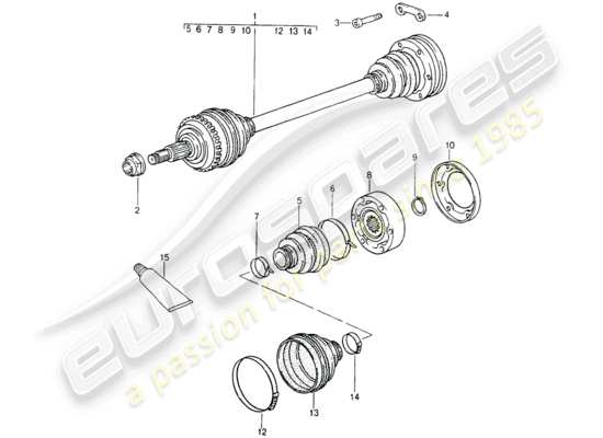 a part diagram from the Porsche 964 (1992) parts catalogue