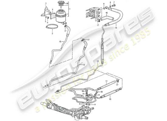 a part diagram from the Porsche 964 parts catalogue