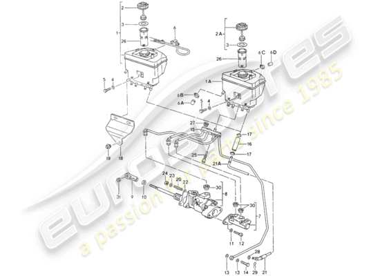 a part diagram from the Porsche 964 parts catalogue