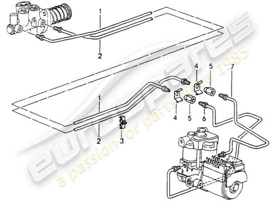 a part diagram from the Porsche 964 (1992) parts catalogue