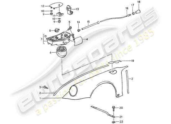 a part diagram from the Porsche 964 parts catalogue