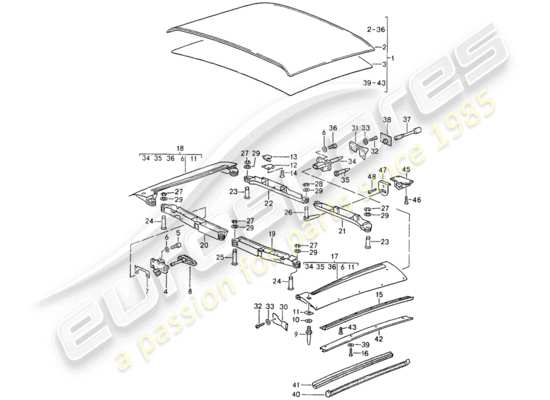 a part diagram from the Porsche 964 parts catalogue