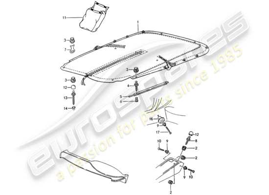 a part diagram from the Porsche 964 parts catalogue