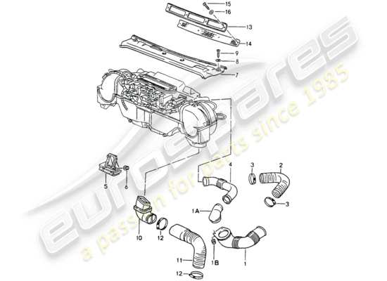 a part diagram from the Porsche 964 (1992) parts catalogue