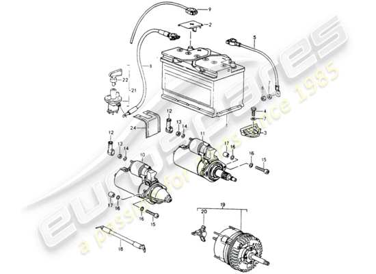 a part diagram from the Porsche 964 (1992) parts catalogue