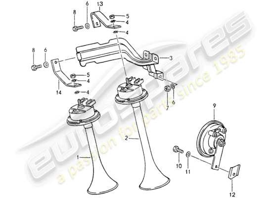 a part diagram from the Porsche 964 parts catalogue