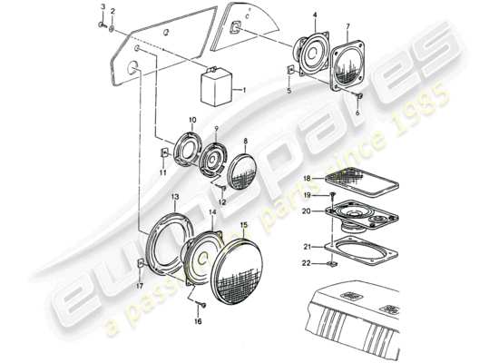 a part diagram from the Porsche 964 parts catalogue