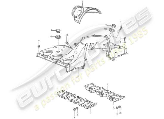 a part diagram from the Porsche 964 parts catalogue