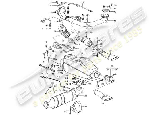 a part diagram from the Porsche 964 parts catalogue