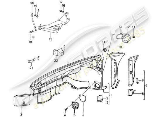 a part diagram from the Porsche 964 parts catalogue