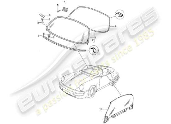 a part diagram from the Porsche 964 parts catalogue