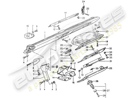 a part diagram from the Porsche 964 parts catalogue